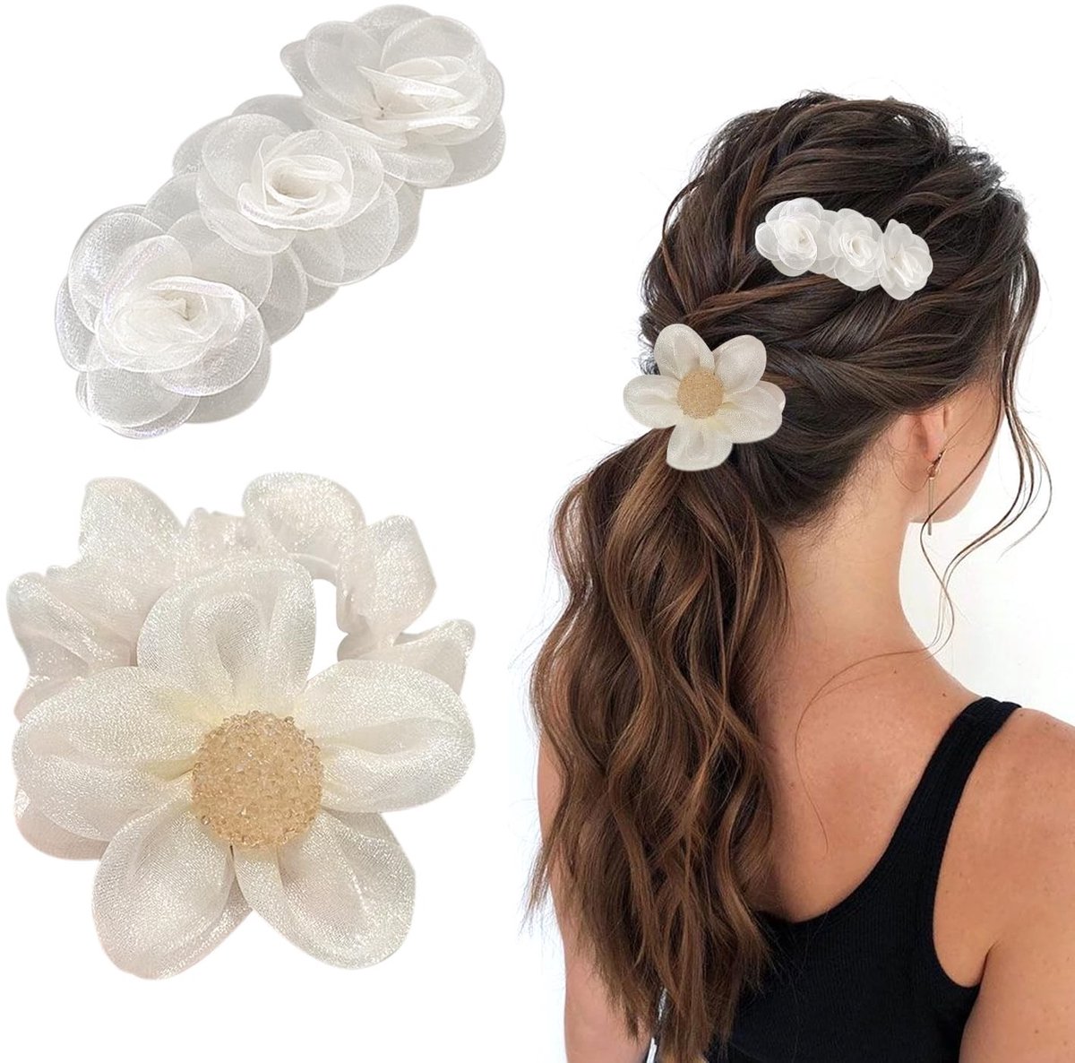 Dailygoods - Set van 2 Handgemaakte Haaraccessoires voor Meisjes