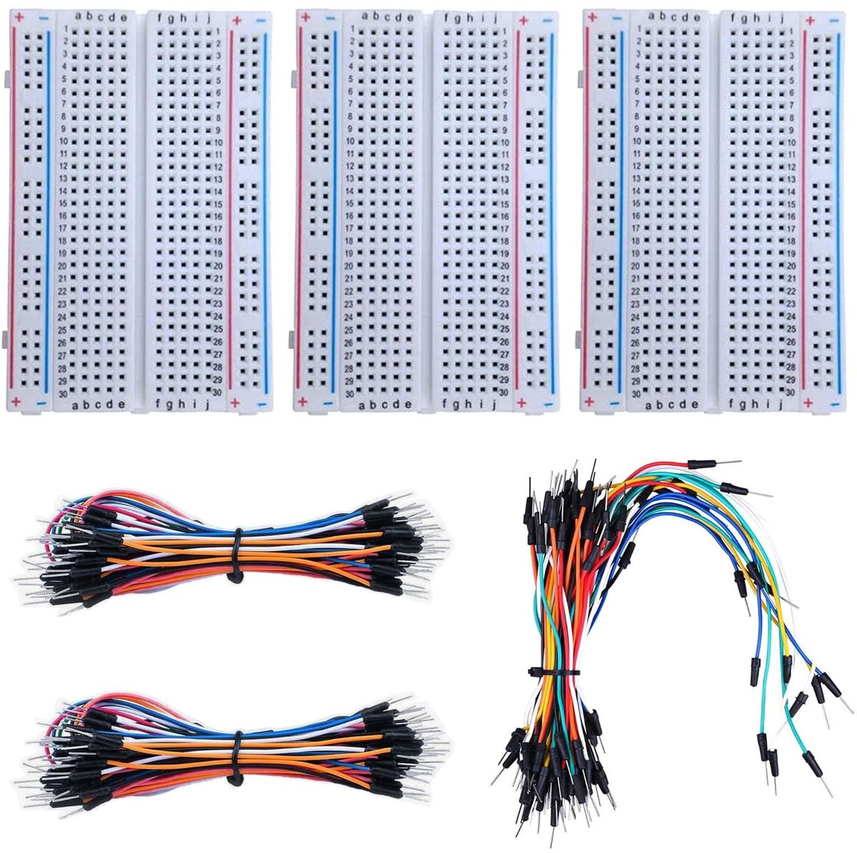 Dailygoods - 3 Stuks Mini Breadboard Kit voor Soldeervrije Prototyping