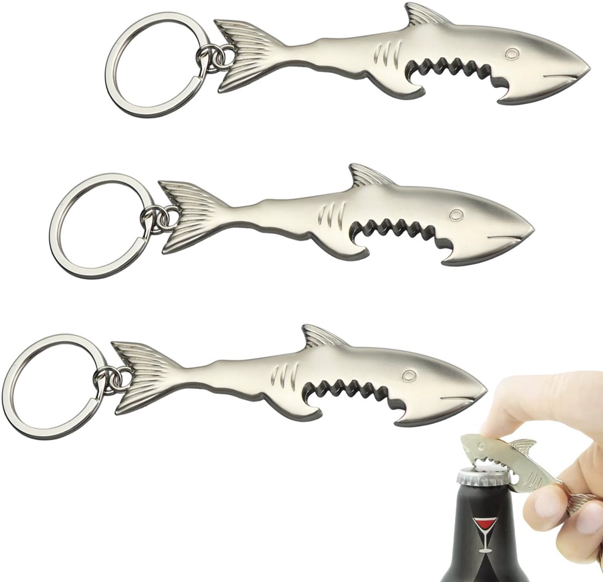 Dailygoods - Set van 3 Haaien Flesopeners