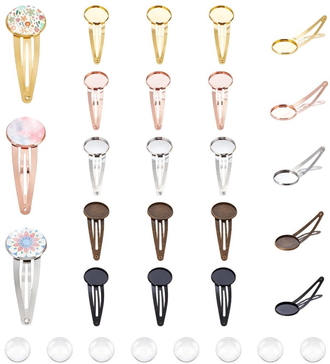 Dailygoods - 20 Sets Blanco Haar Clips in 5 Kleuren voor DIY Haaraccessoires