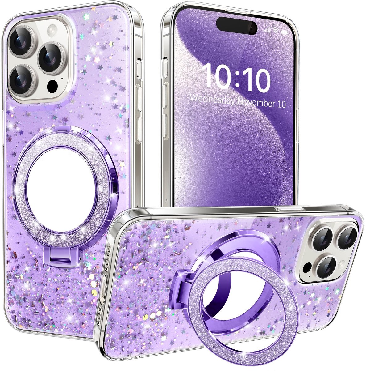 Dailygoods - Innovra - Dailygoods - Telefoonhoes met Spiegelring voor iPhone 12 / 12 Pro