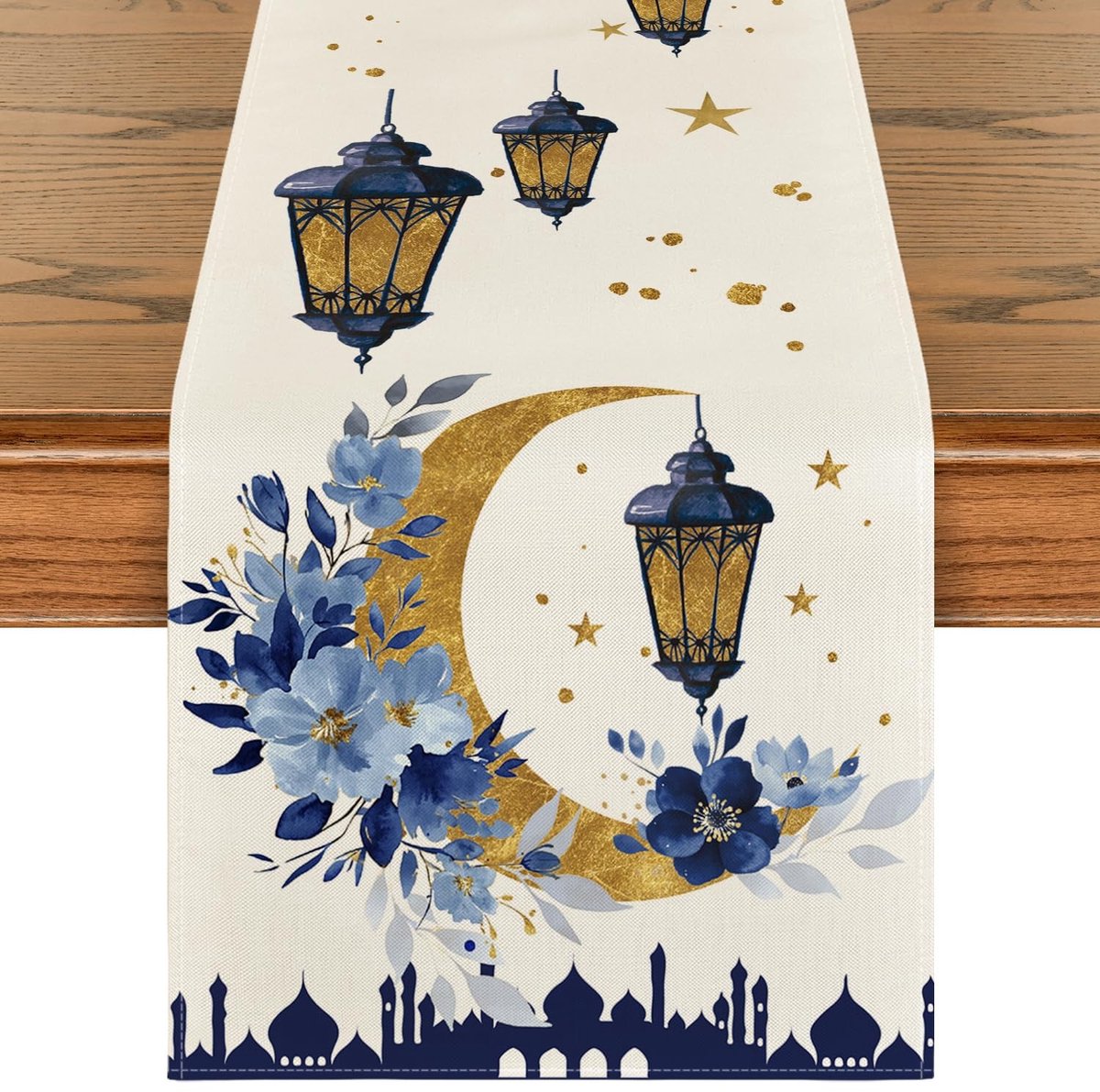 Dailygoods - Tafelloper met Maan en Sterren voor Feestelijke Decoratie
