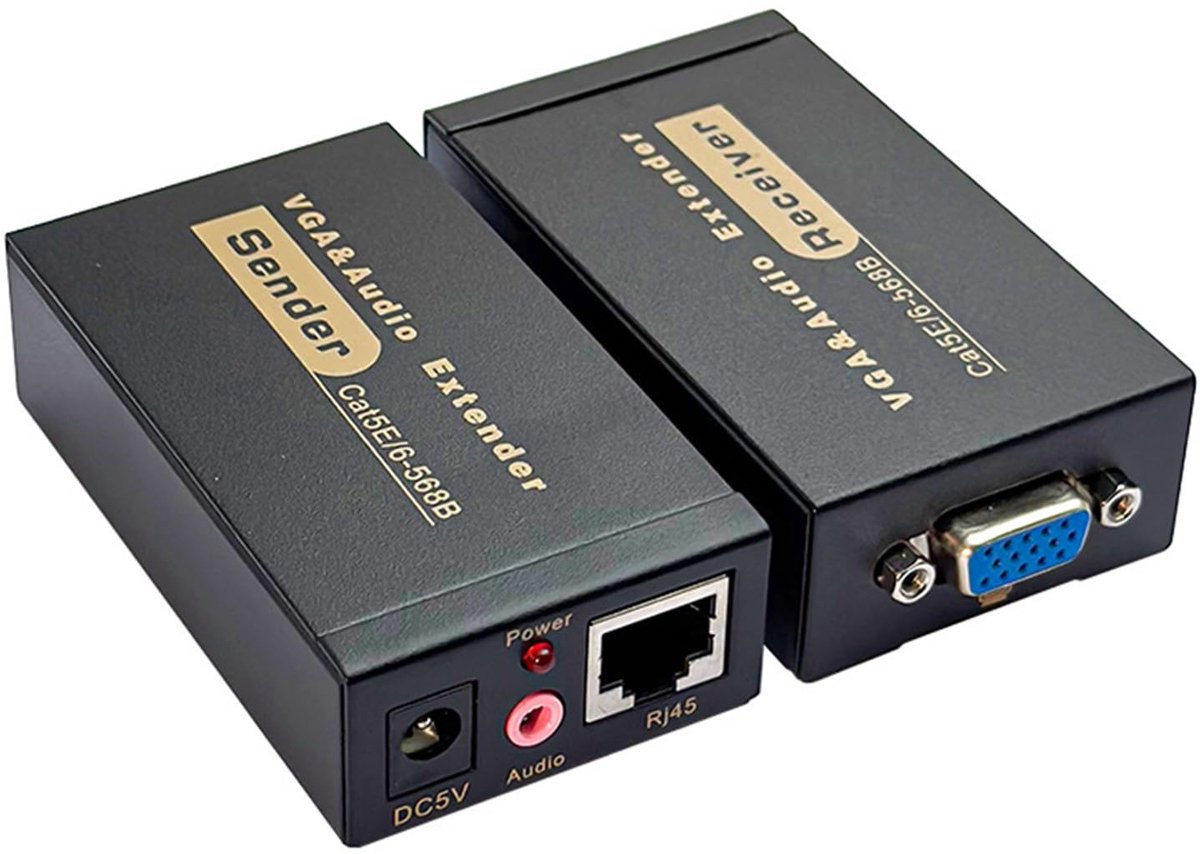 Dailygoods - VGA over Ethernet Extender tot 100m met Geluid
