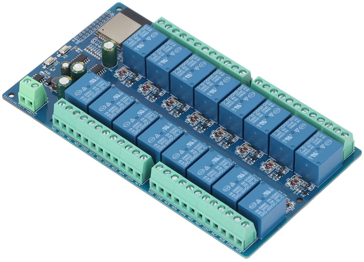 Dailygoods - 16-Kanaals Relay Development Board met Programmeerbare Knoppen