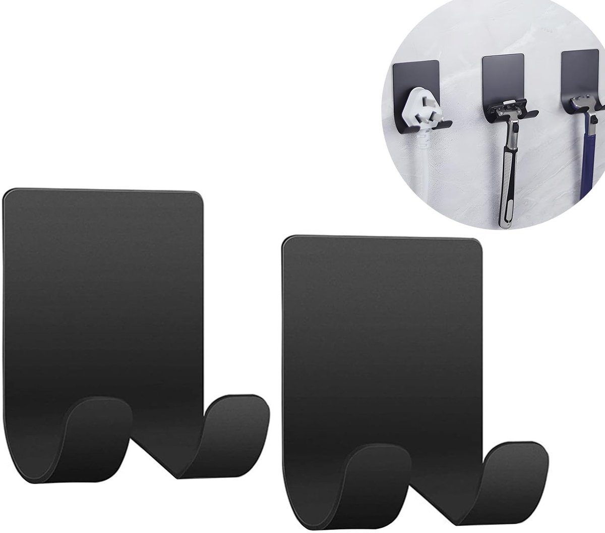 Dailygoods - Cosensi - Dailygoods - Set van 2 Waterdichte Scheerapparaat Houders zonder Boren