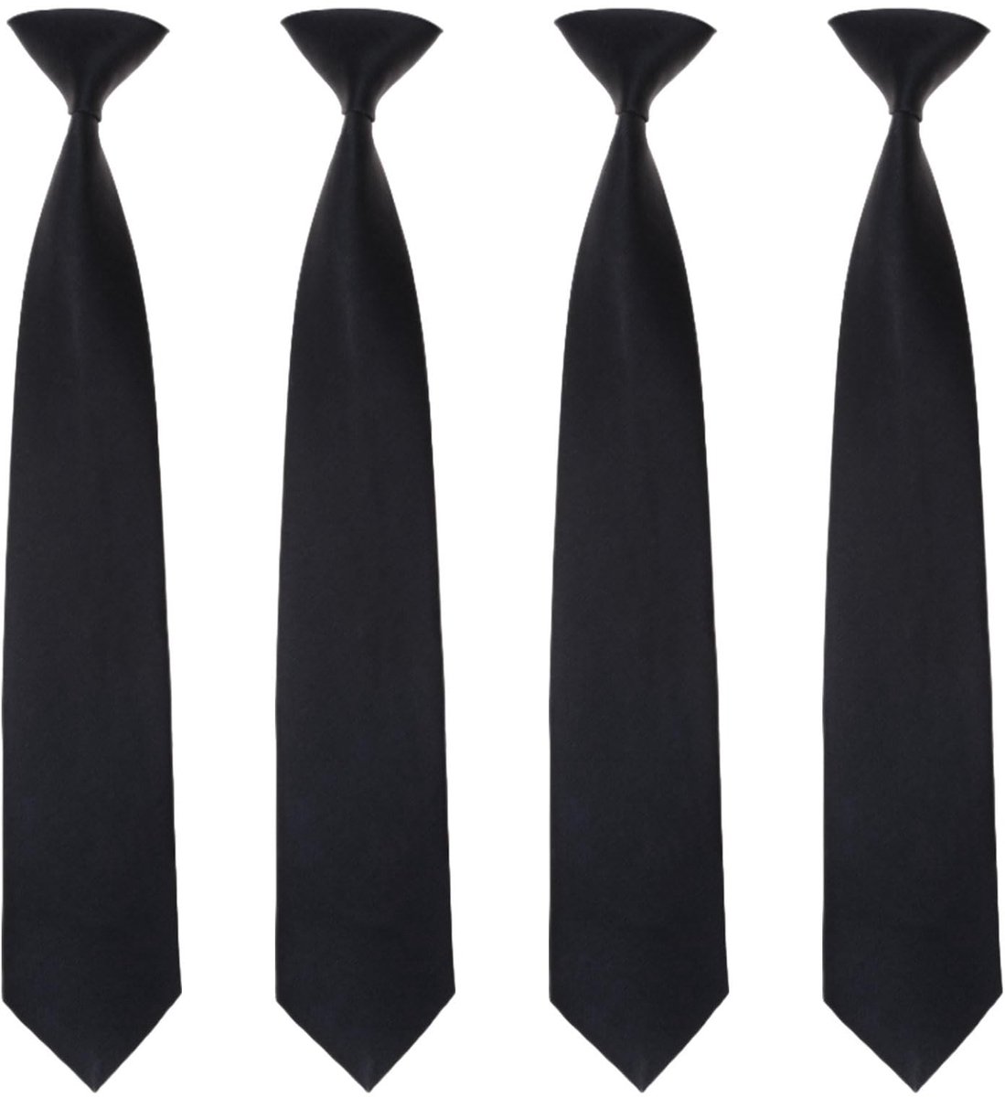 Dailygoods - Set van 4 Clip-on Stropdassen voor Heren