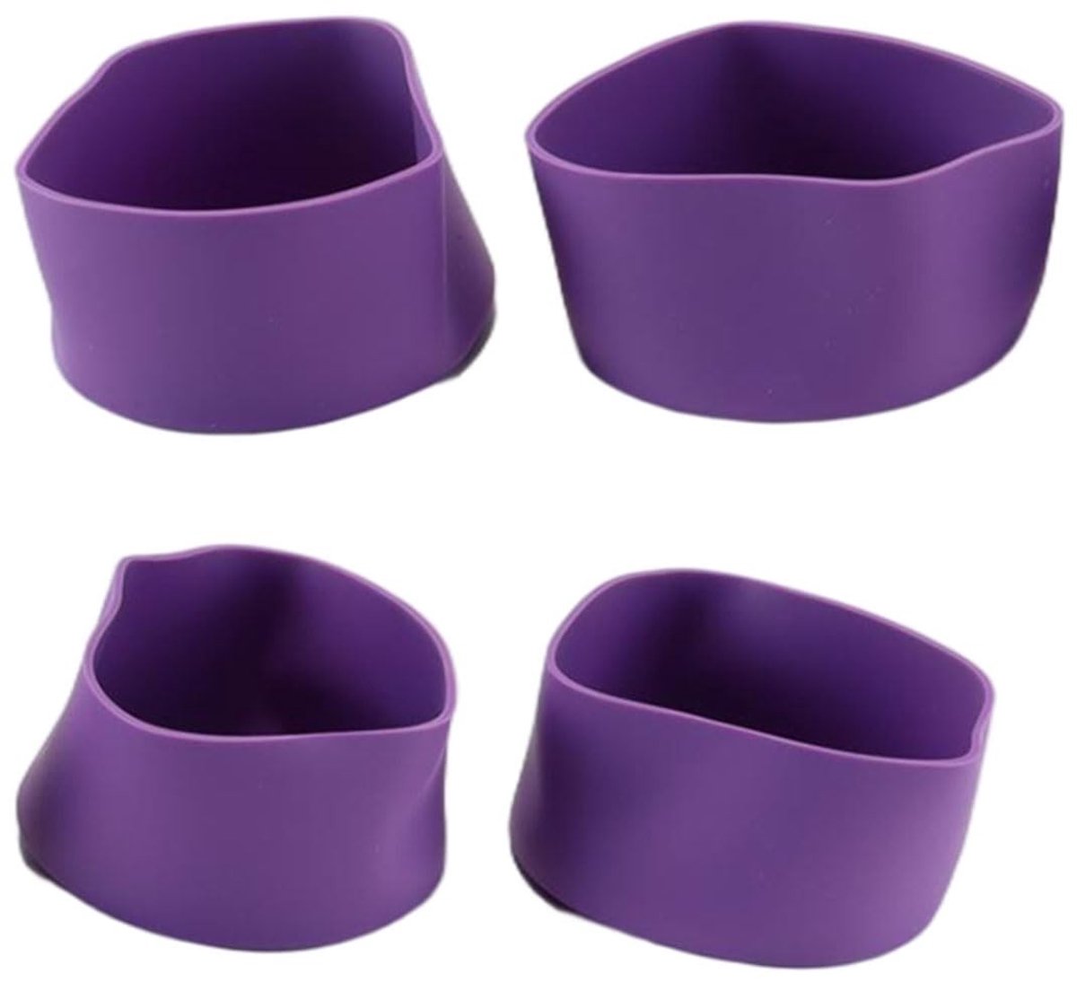 Dailygoods - Set van 4 Siliconen Beschermhoezen voor Waterflessen