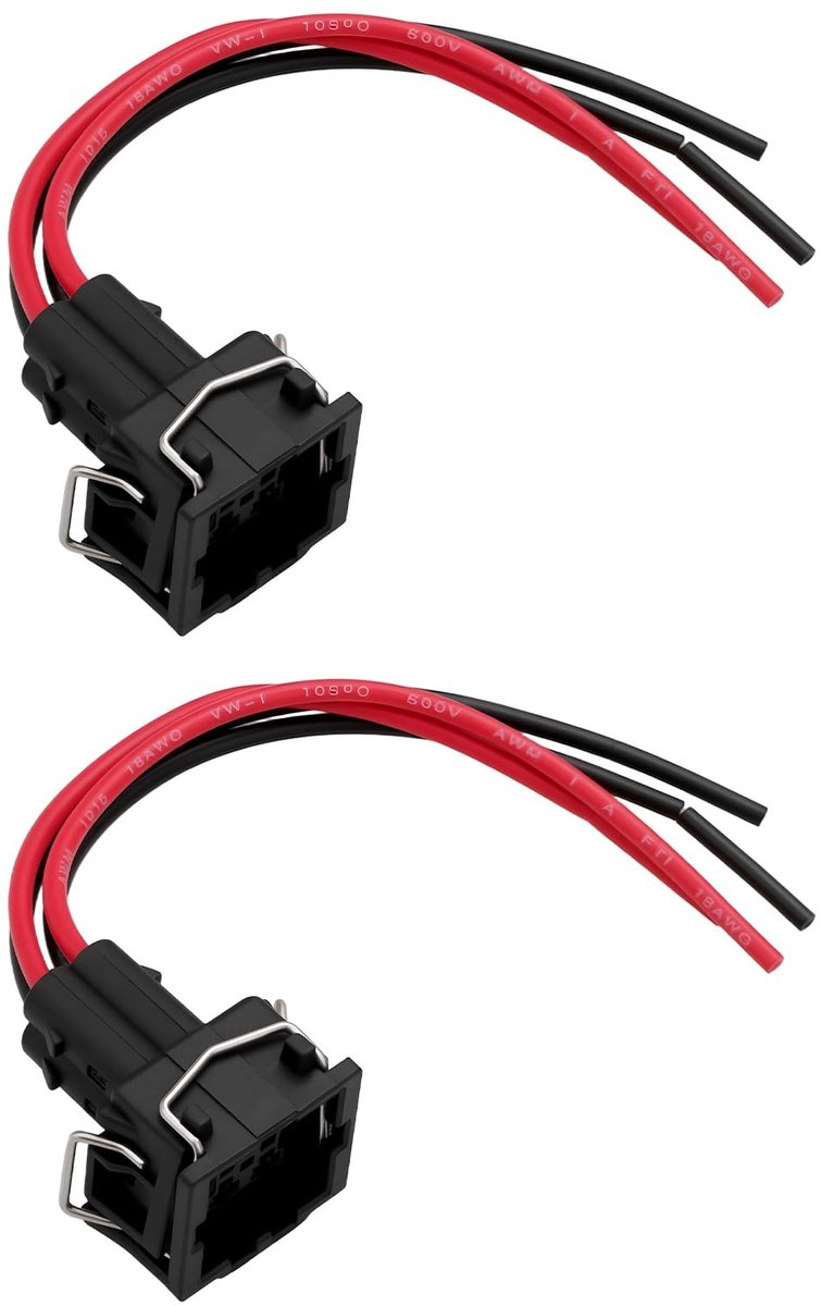 Dailygoods - 2 Stuks 4 Pin Temperatuur Sensor Connector Harnas Compatibel met Vauxhall