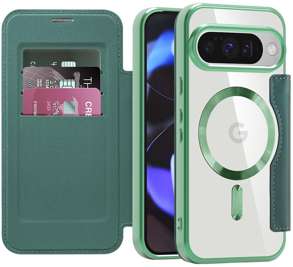Dailygoods - Lederen Telefoonhoesje met MagSafe en RFID-blokkering voor Smartphone