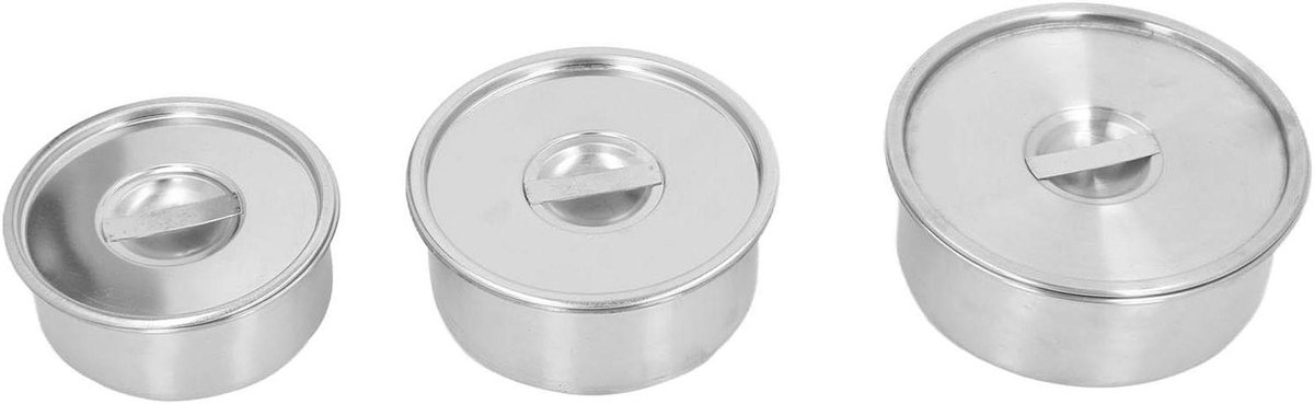 Mengkommen Set - Keukenbakken - Koken en Bakken - Uniforme Warmte - 3 Stuks - Zilver