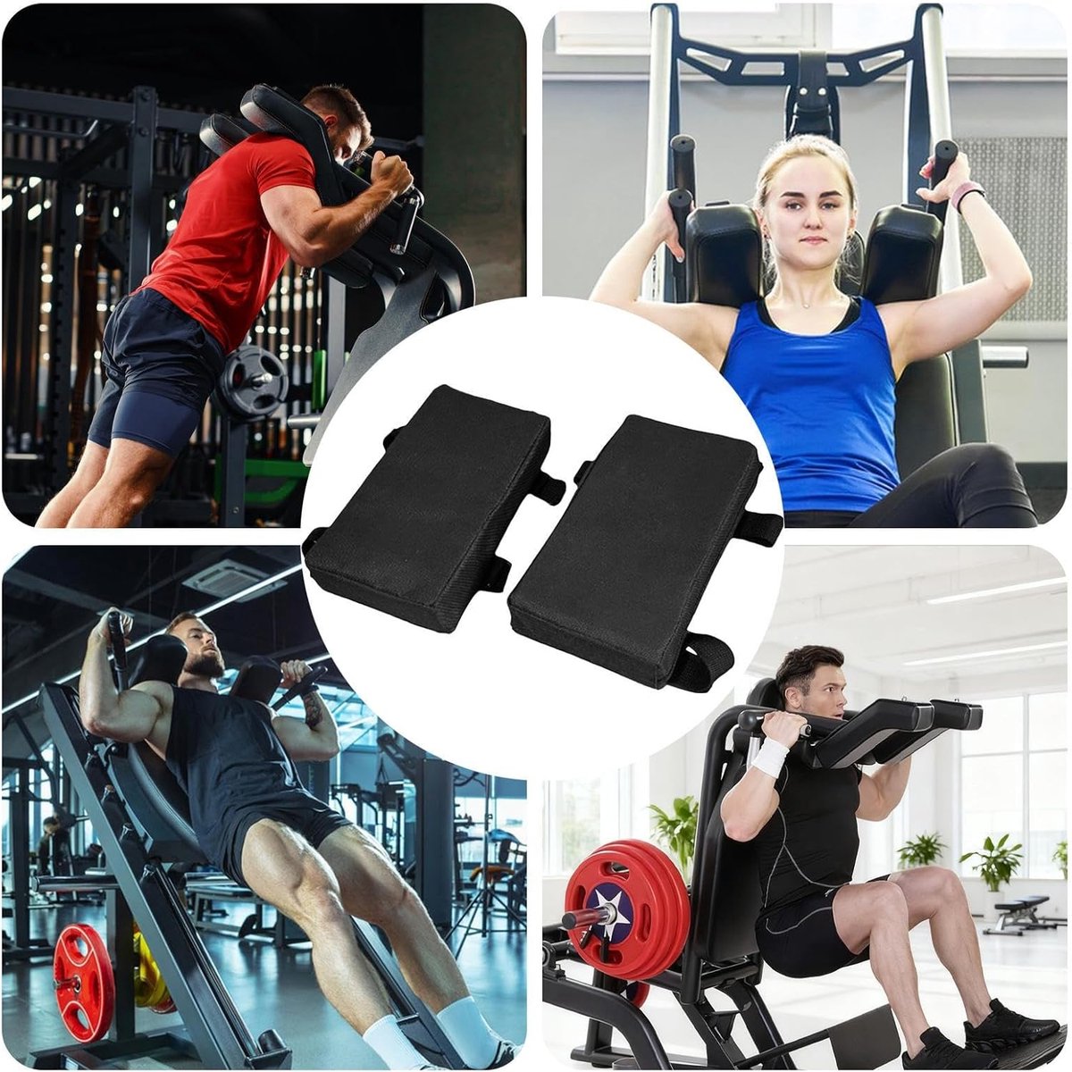 Gehurkte neksteunen voor het bovenlichaam - Beschermende kussens met antislip gewichtsstang, toevoegingen van trainingsapparatuur, aangename fitnessapparatuur | Concurrerende wedstrijd