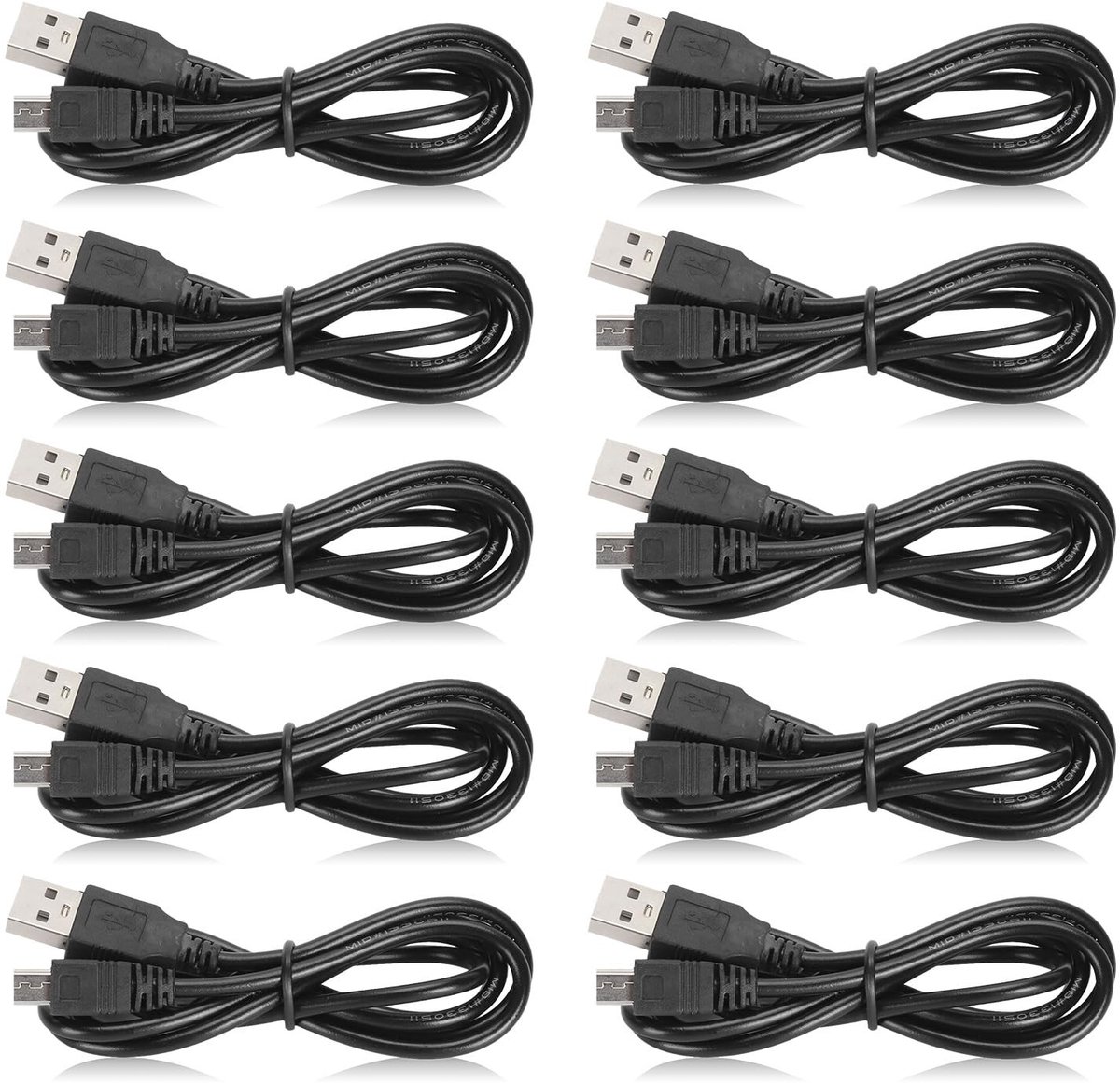 Dailygoods - Dailygoody - controller-oplaadkabel - hoge overdrachtssnelheid - 10 meter - geschikt voor PS Move en mobiele telefoons - 10 stuks - ideaal voor camera...