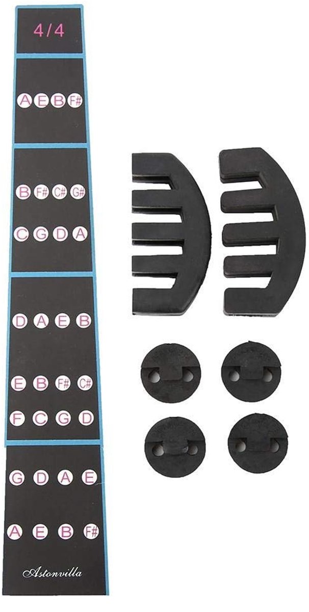 Dailygoods - Dailygoody - Violine Mute en Finger Guide Pack - Geluidsdempers voor Violinisten - Set met vijf klauwen - Gemaakt van rubber - Ideaal voor oefensessie..
