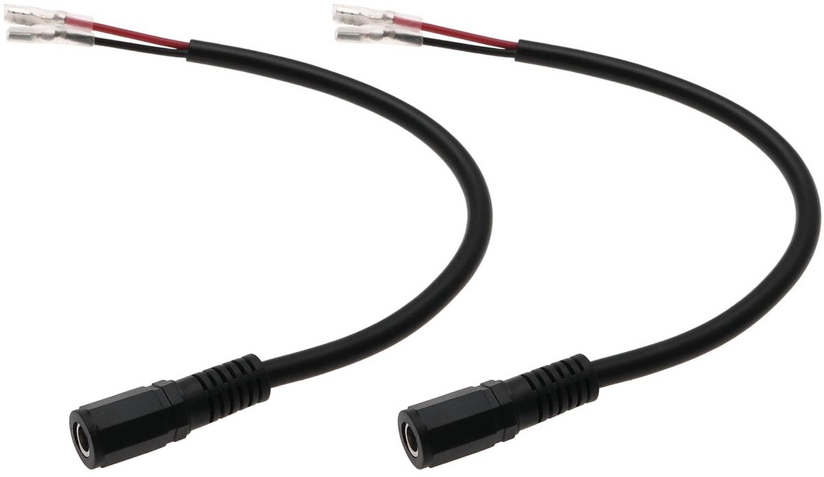 Dailygoods - Aasboot Accukabel 5521 met Spade Eind voor Batterij