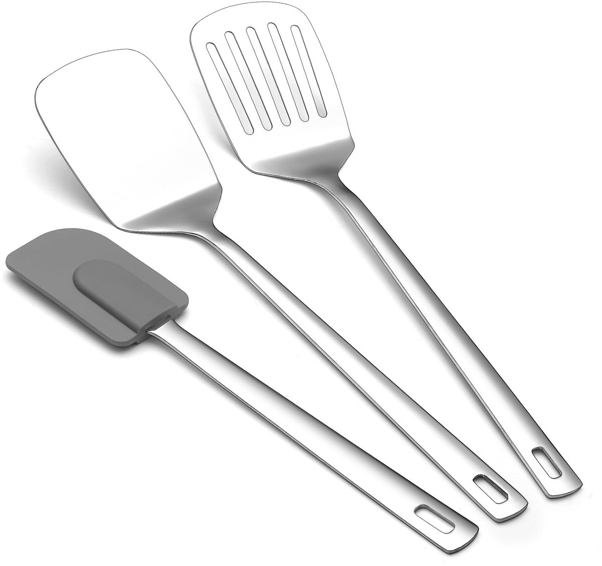 Cosensi - Dailygoods - 3-delige Roestvrijstalen Spatelset voor de Keuken