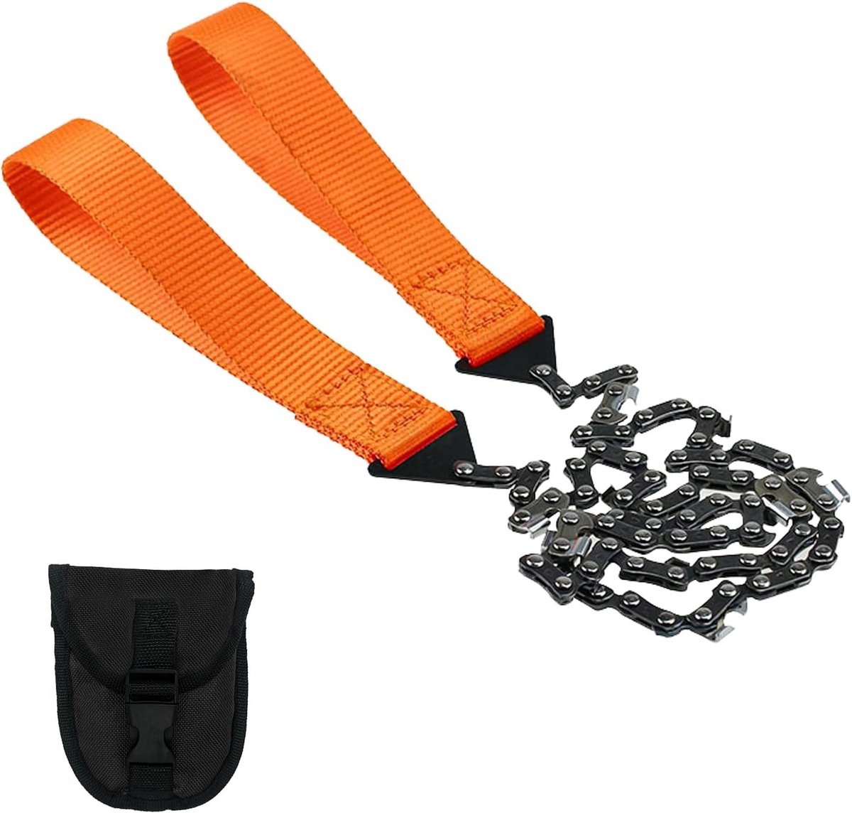 Draagbare Handzaag voor Kamperen, 24 Inch Robuuste Pocketzaag met Heuptas voor Buitenactiviteiten, Gereedschap en Accessoires