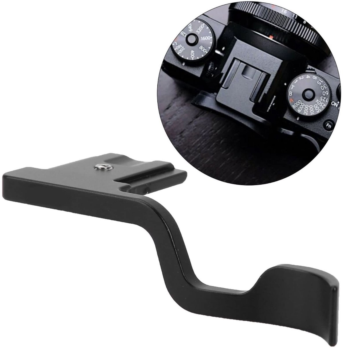 Dailygoody - Duurzame aluminium duimgreep - Verbeterde grip voor camera - Compact formaat - Geschikt voor X-T1/X-T2/X-T3/X-T10/X-T20/X-T30 - Zwart