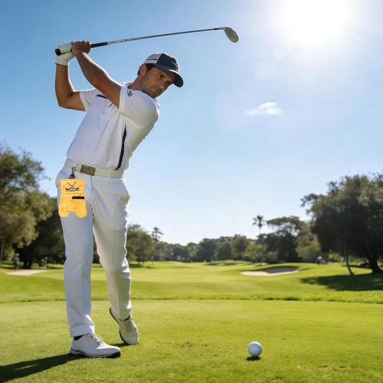 Grappige golfgeschenken voor golfliefhebbers, opbergzakje voor golfballen, gepersonaliseerde tas met haak en lus, ideaal voor vader en echtgenoot — afbeelding 4