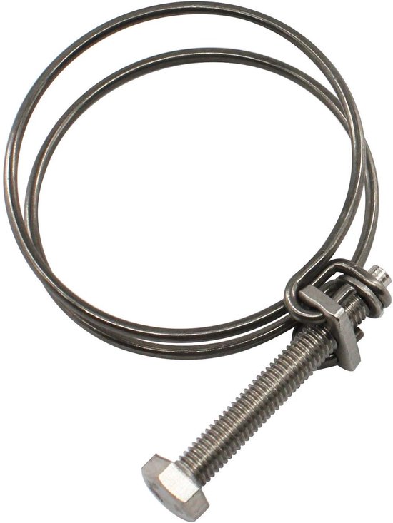 Set van 6 RVS Slangenklemmen 36-40mm - Dubbele Draad Slang Klemmen voor Bevestiging en Reparatie — afbeelding 5