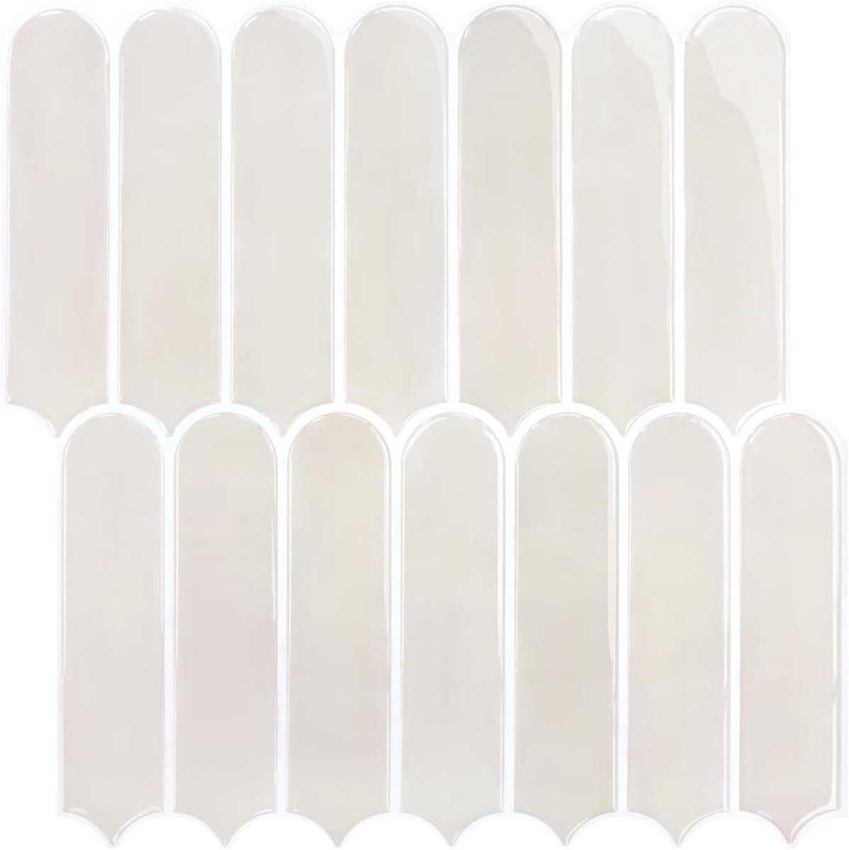 Commomy Pack of 10 Thicker Vinyl 3D Self-Adhesive Wall Tiles Kitchen Bathroom, Beige, 12 x 12 Inches, Sticky - ShopVlot