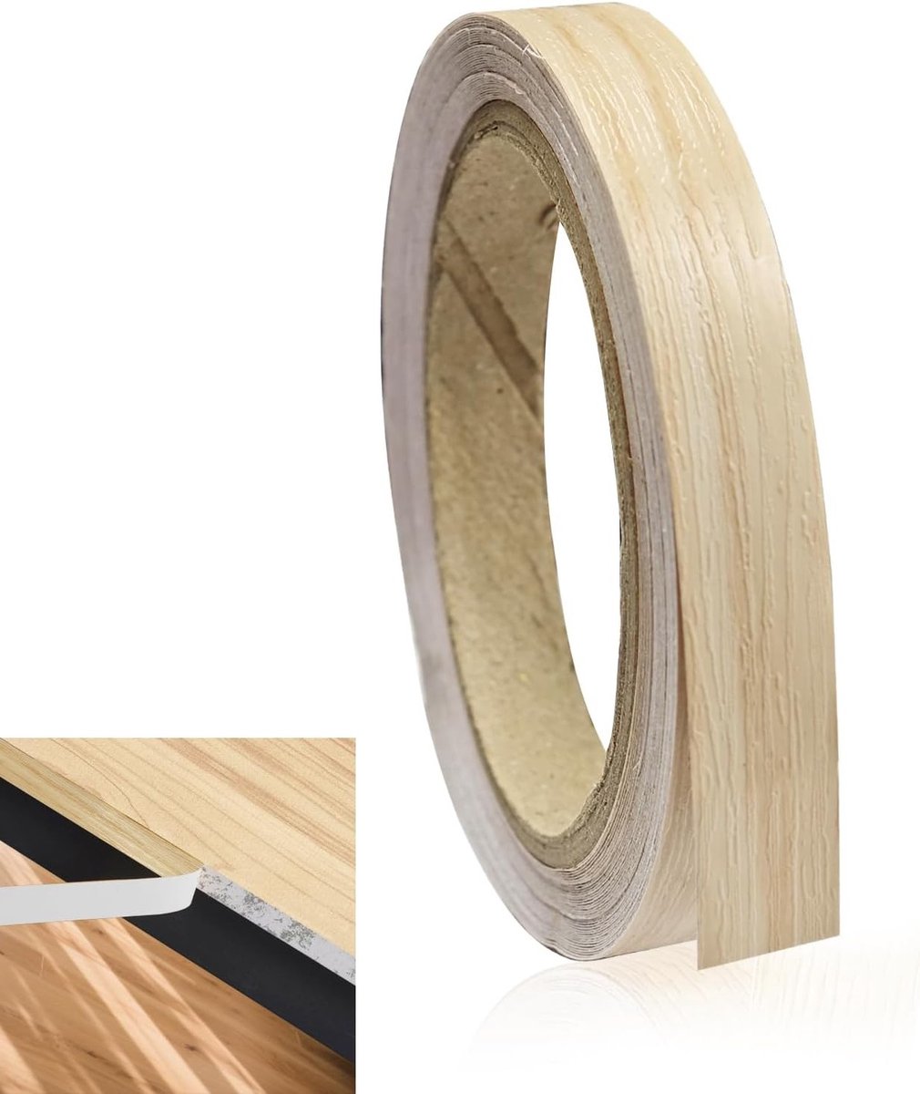 Zelfklevende Eikenfineer Afplaktape van 10 m voor Houtafwerking en Werkbladrestauratie - Perfect voor Meubeldecoratie en Houtreparatie met Houtnerflook