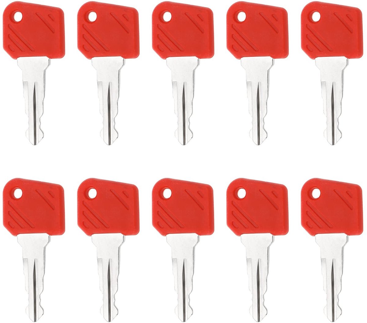 Cosensi - Dailygoods - Dailygoody - Ontstekingssleutel - Vervangingssleutels - Perfecte pasvorm - Rood - 10 Stuks - Geschikt voor Jungheinrich - Model 702/26906870