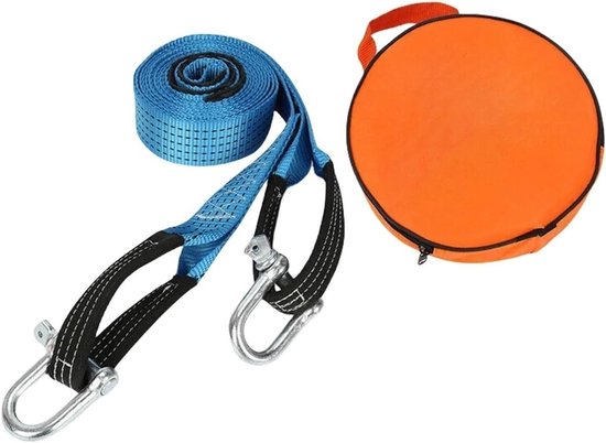 Sleepkabel Auto - Sleepriem Nylon - Voertuigen Hulp - Hoge Treksterkte - 5 Meter - Fluorescerend Groen