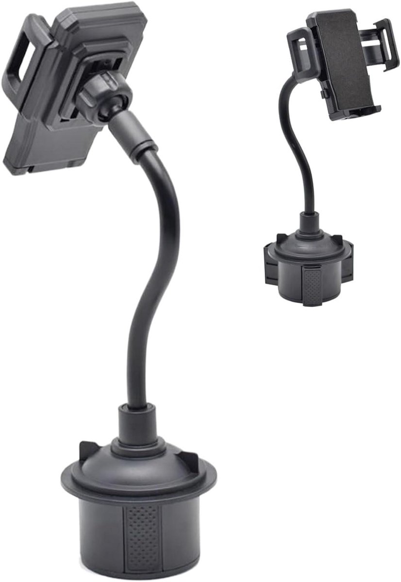 Bekerhouder Telefoon - Auto Houder - Veilig Rijden - 360 Graden Draaibaar - 33 cm Lengte - Zwart