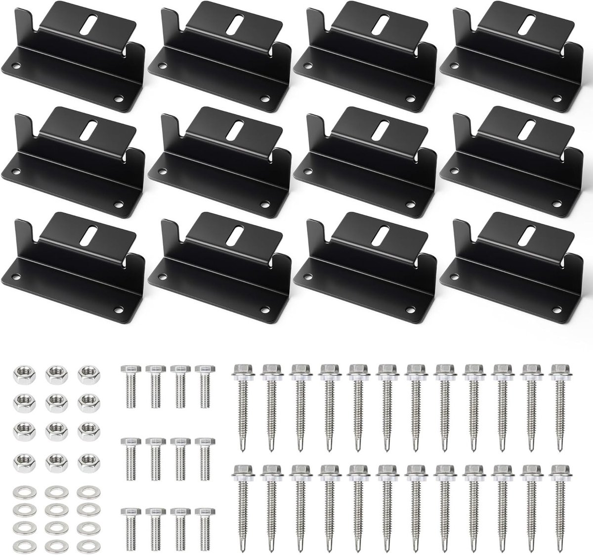 Z-houder zonnepaneel 12pcs - Aluminium legering - Corrosiebescherming - Geschikt voor boot, camper en dak - ShopVlot