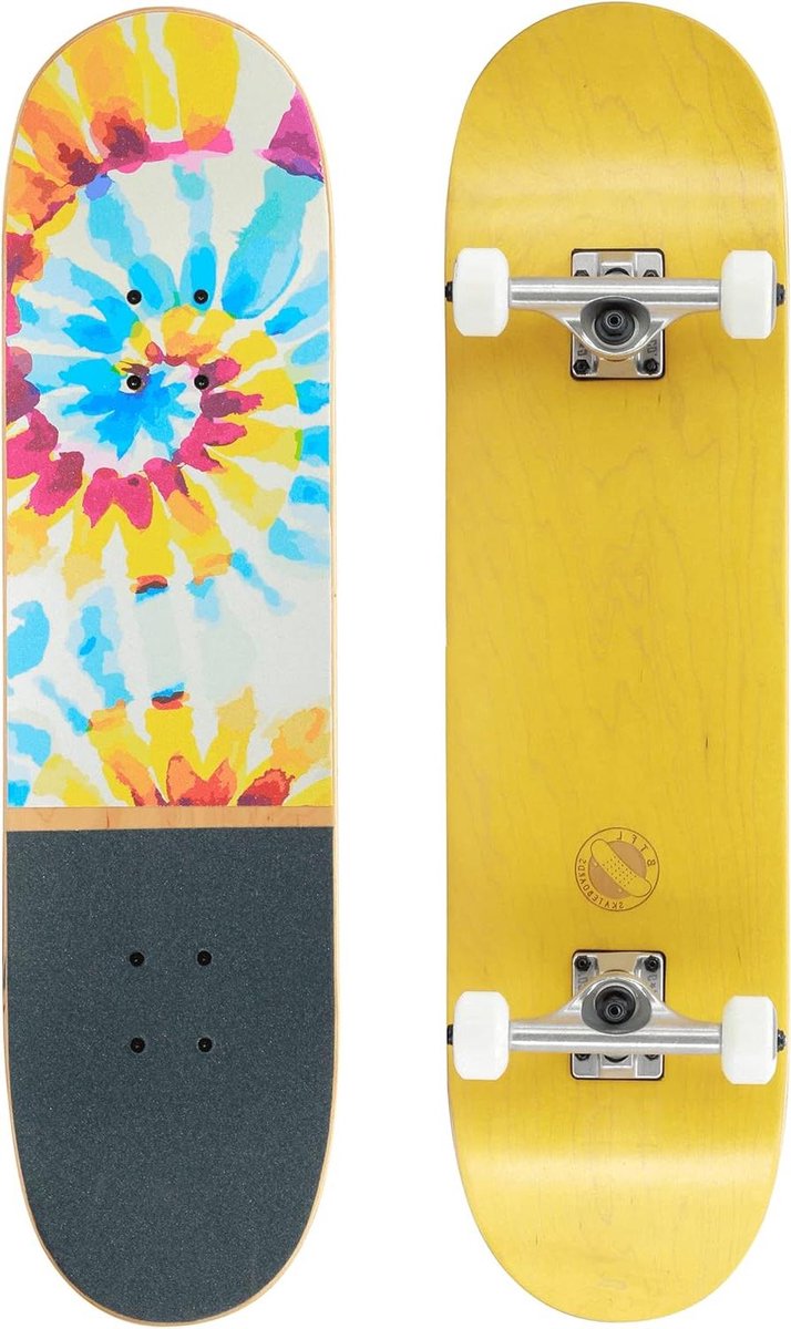 Compleet Skateboard Ollie Board Trucs Leren Canadees Esdoorn Dek 8.125 Inch Fusion Batik