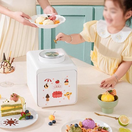 IJsmachine - Dessertmaker - Zelfgemaakte Desserts - Automatische Bediening - 1000 ml Capaciteit - Wit — afbeelding 4