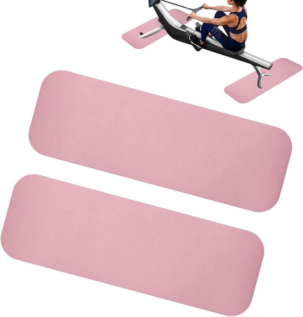Loopband Mat - Fitnessmat Hometrainer - Vloer Beschermen - Antislip Onderkant - 25x80cm - Roze