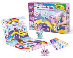 Animaux Washimals - Colore et Lave - Jeu Créatif - Couleurs Pastel - Set de 9 - Multicolore