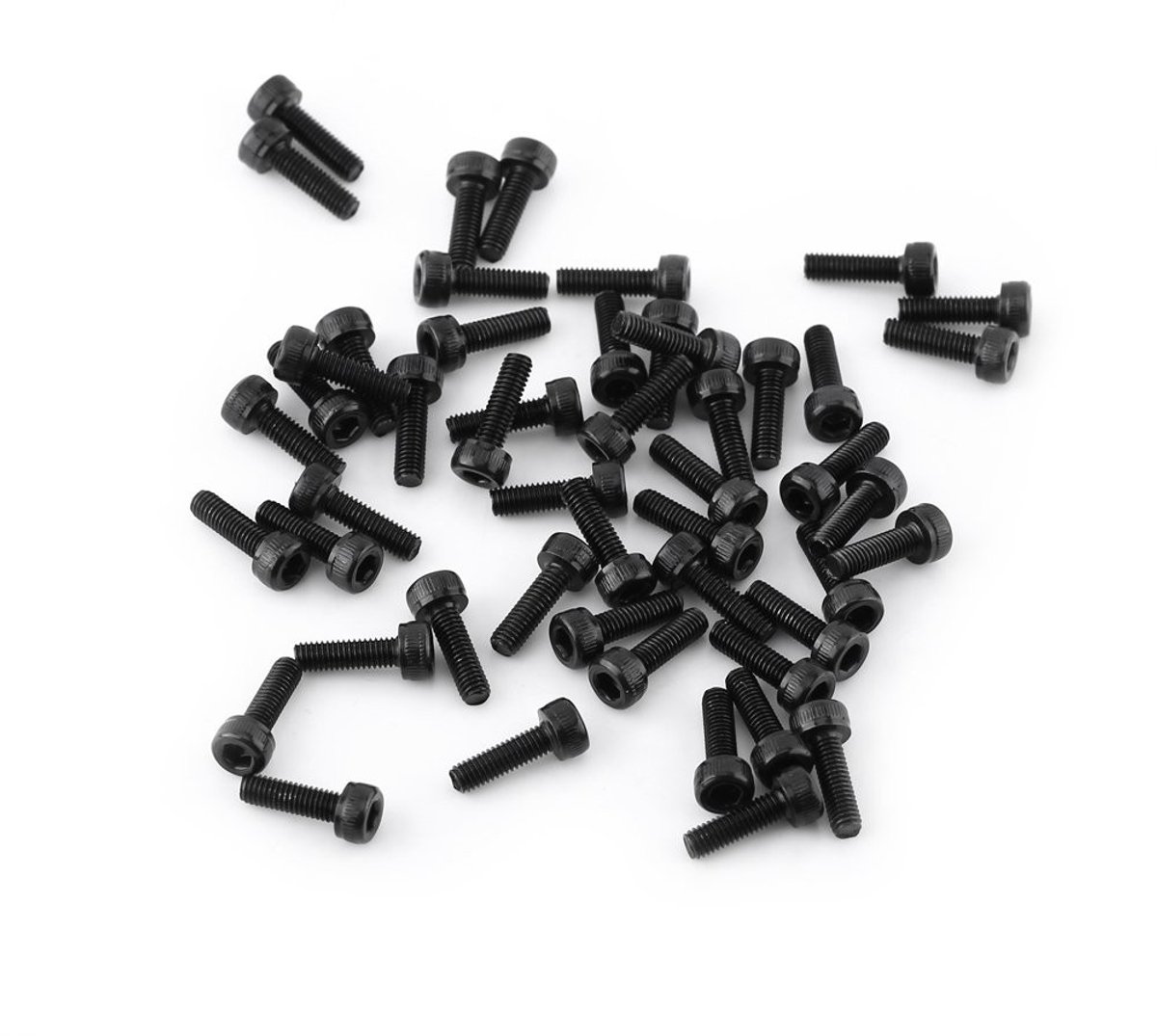 Dailygoods - Innovra - Dailygoody - M3 Black Hex fitting kop schroeven set - Hoogwaardige schroeven - Volledige schroefdraad - 50 stuks - Koolstofstaal - Geschikt voor diver