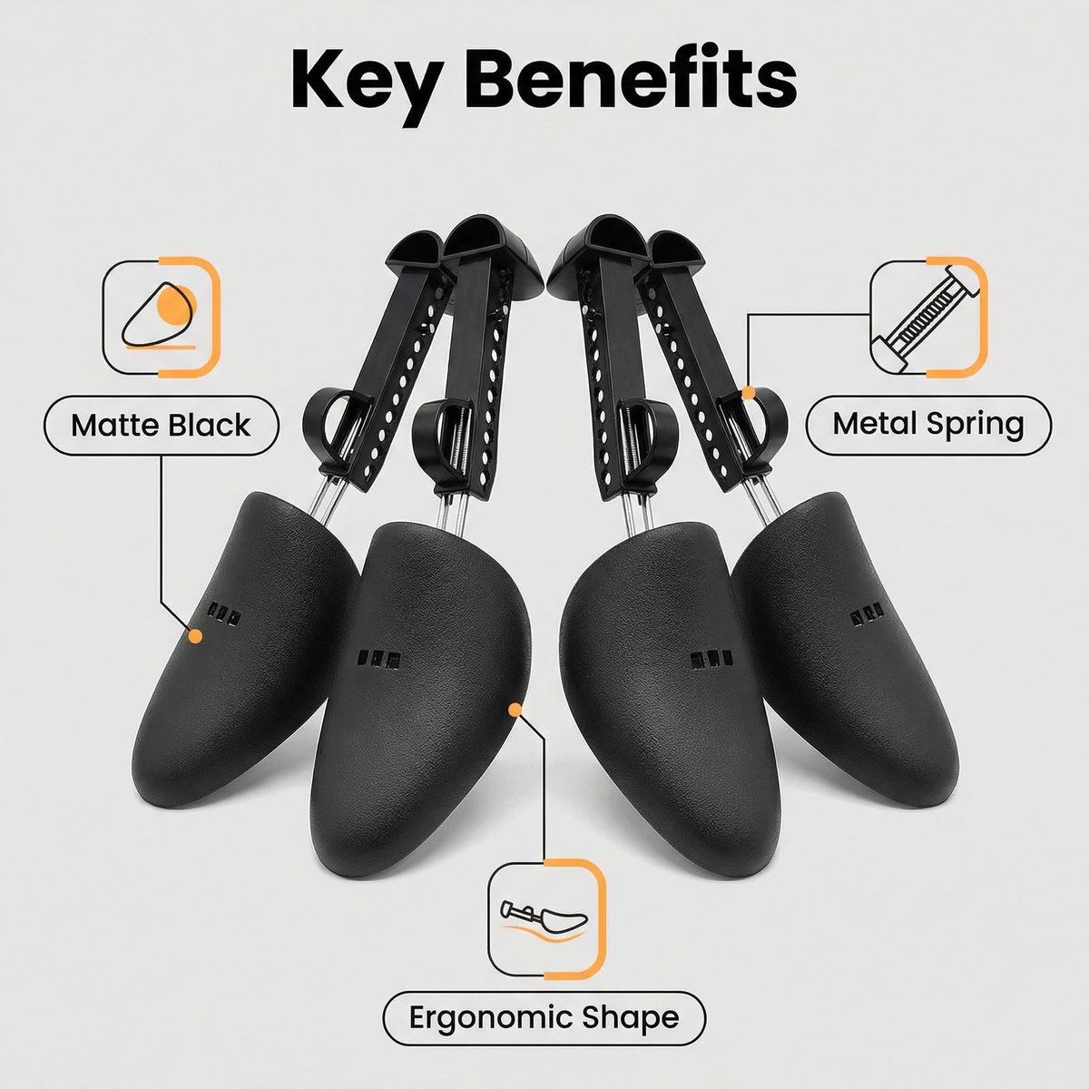 Dailygoods - Verstelbare Schoenhouders - Schoenorganisatoren - Bescherm jouw schoenen - Compact formaat - Praktische schoenvormen - Ideaal voor mannen