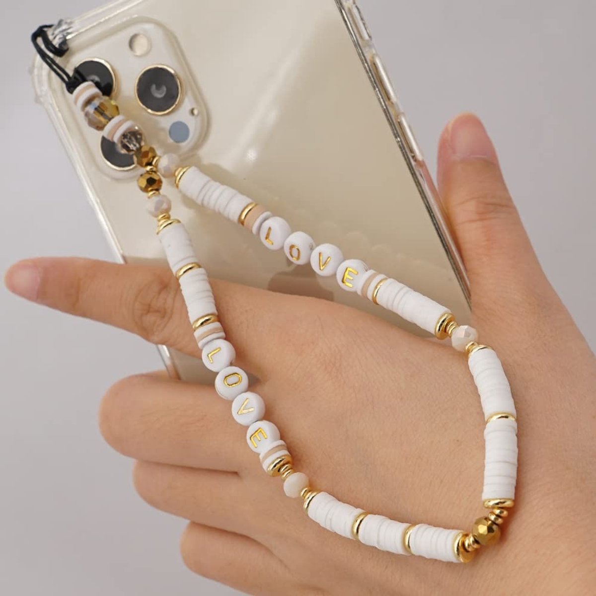Dailygoods - Boheemse Telefoonketting met Kralen