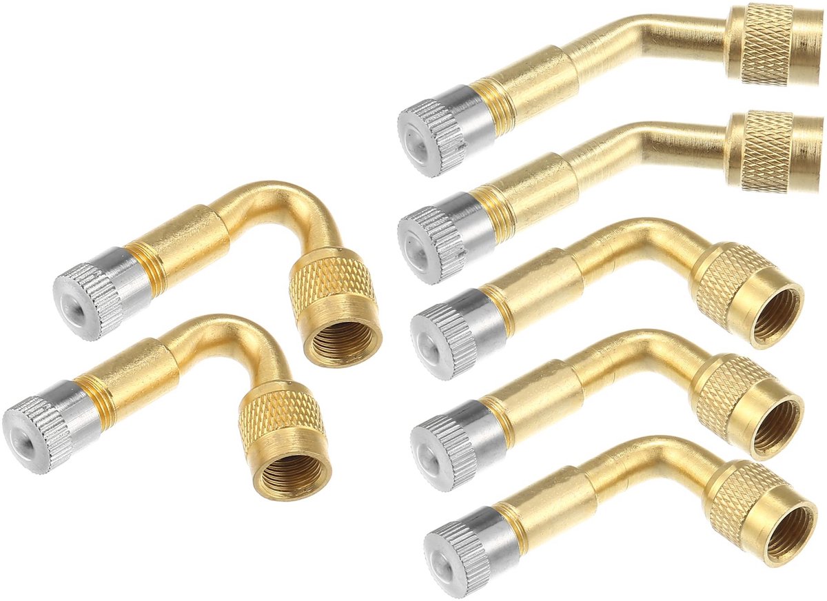 Dailygoods - Set van 7 Bandventielverlengstukken in Gouden Kleur