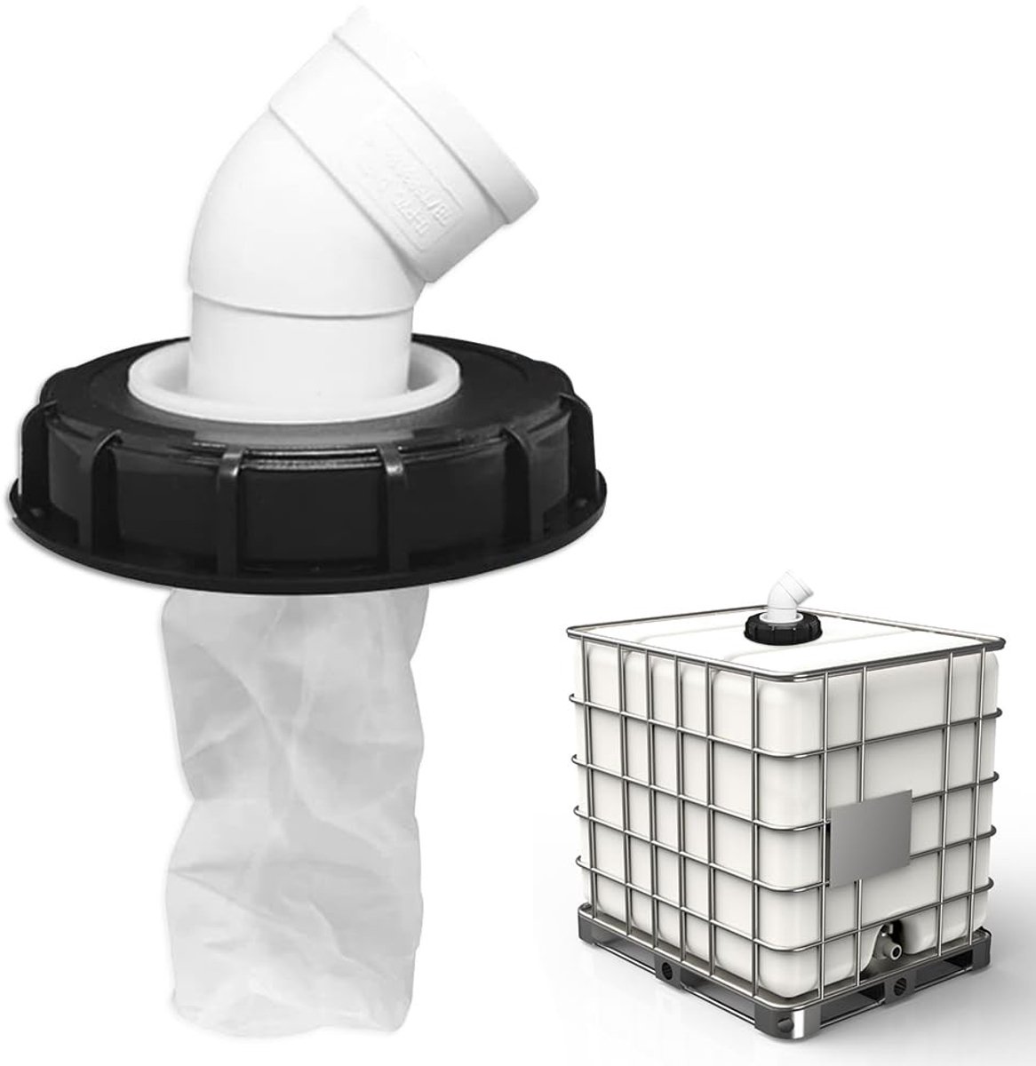 Dailygoods - IBC Dekselfilter met Wasbaar Nylon Filter voor Regenwatertanks