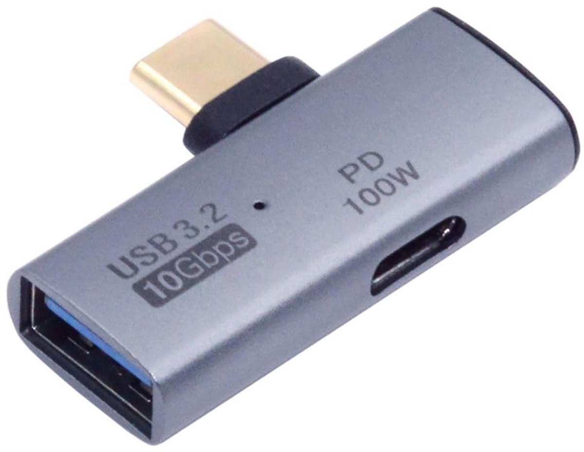 Dailygoods - 2 in 1 USB C naar USB 3.2 Adapter met Snel Opladen