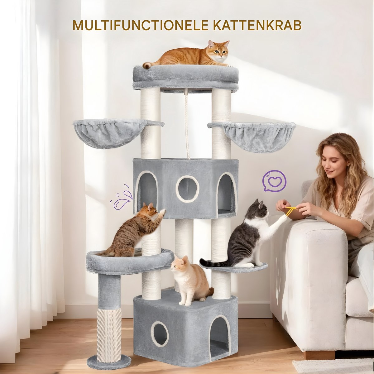 Happiq Kattenboom - Voor Grote Katten thumbnail 6