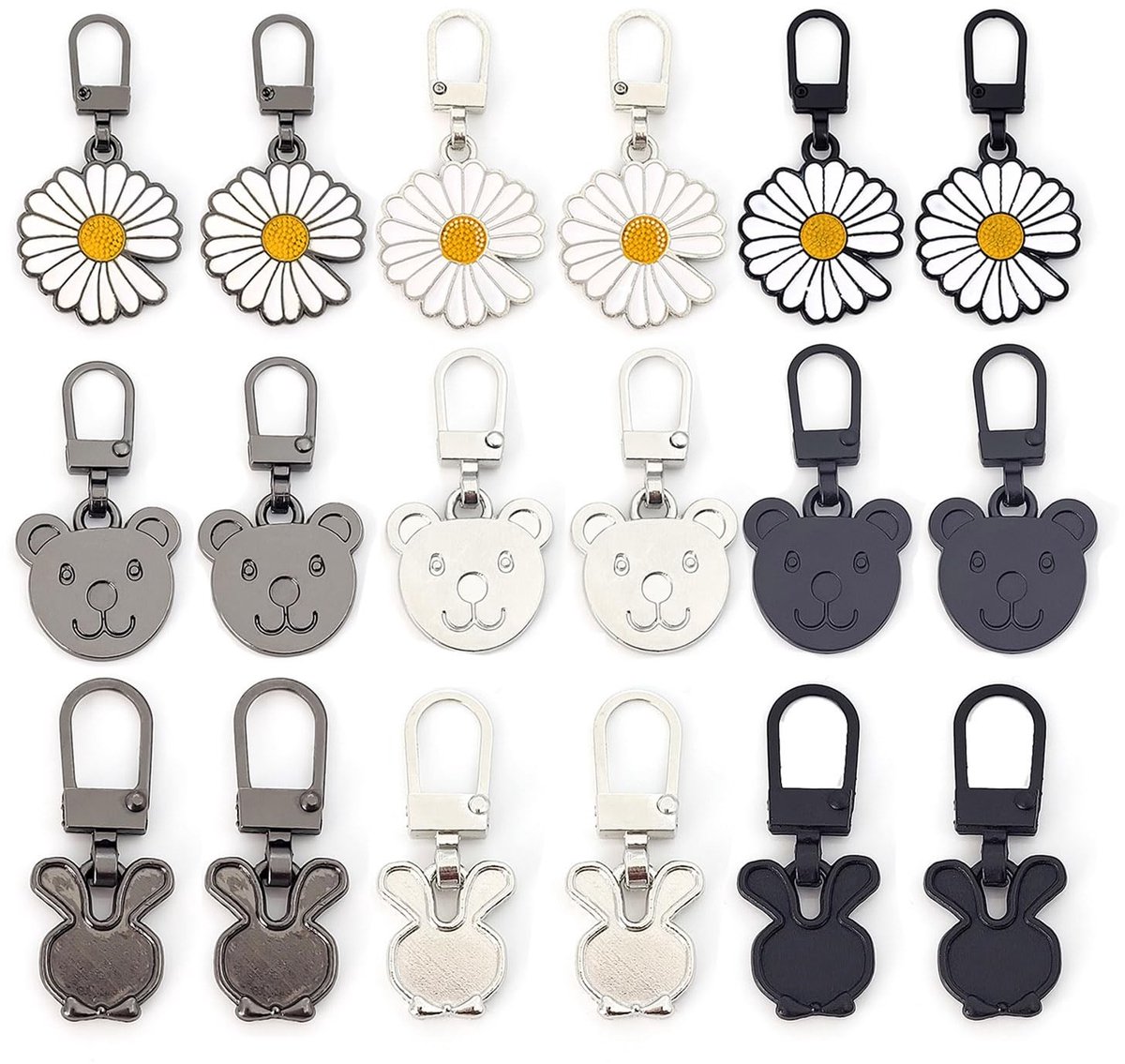 Dailygoods - 18 Stuks Vervangende Ritstrekkers in Diverse Stijlen