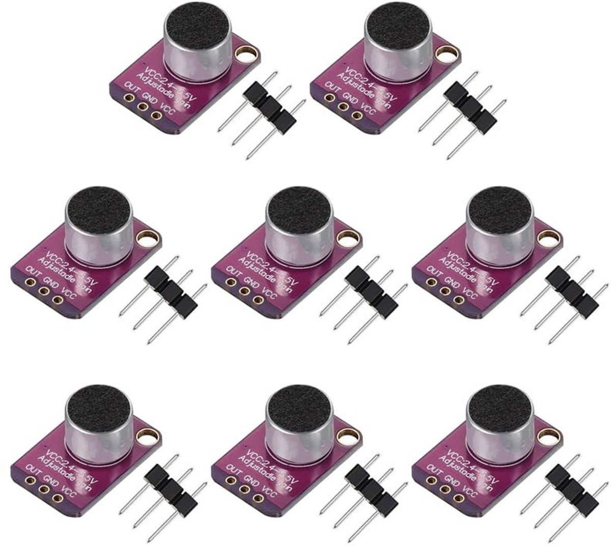 Dailygoods - Innovra - Dailygoods - Set van 8 Elektrische Microfoonversterkers voor Arduino