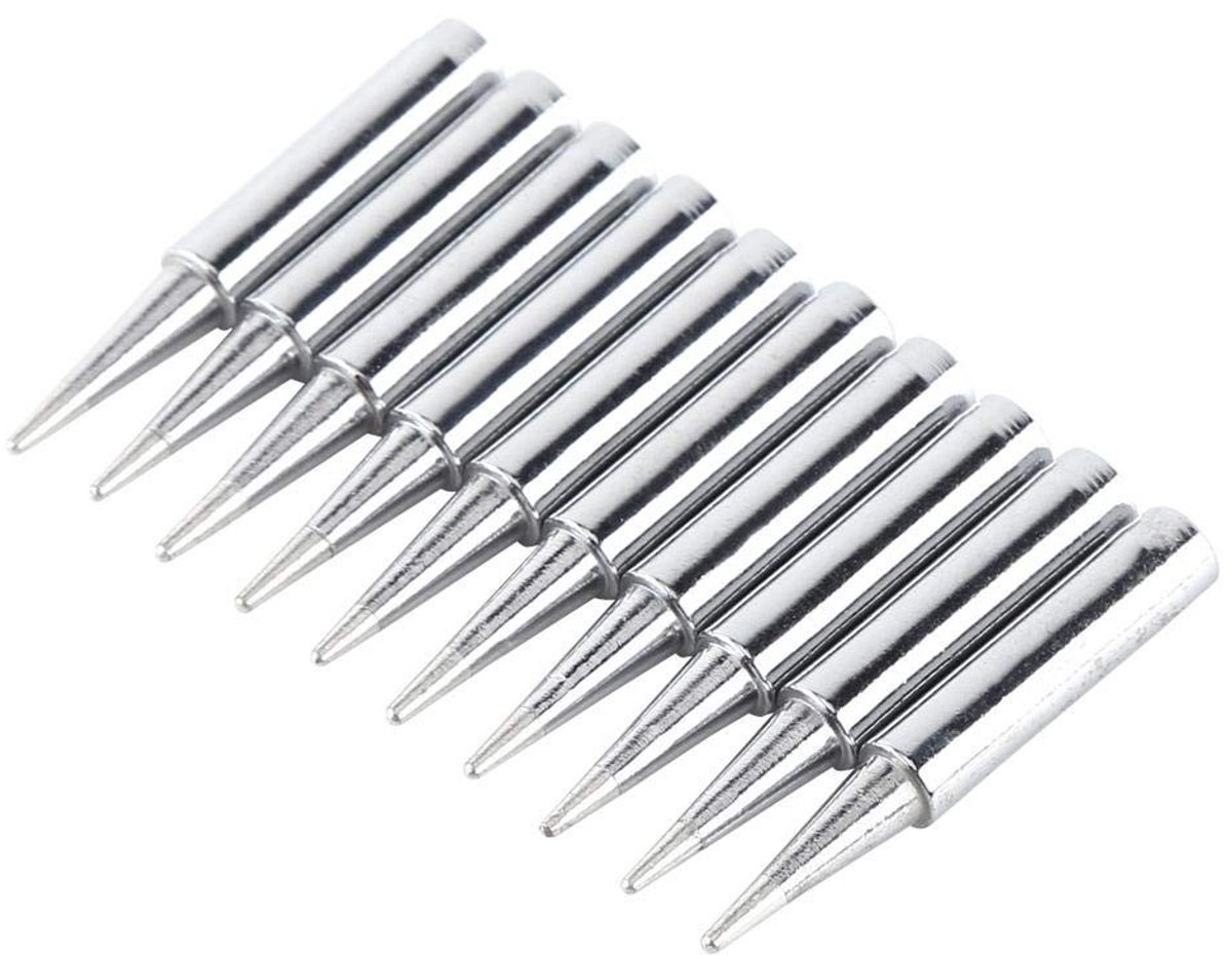 Dailygoods - Soldeerpuntenset - Loodvrij - Hoge hittebestendigheid - 10 stuks - Koperen basis - Geschikt voor soldeerwerk - Vorm B