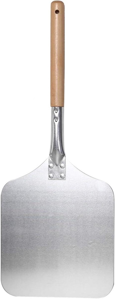 Pizza Schep - Taart Schop - Bakken En Koken - Hout Handvat - 58 Cm - Zilver
