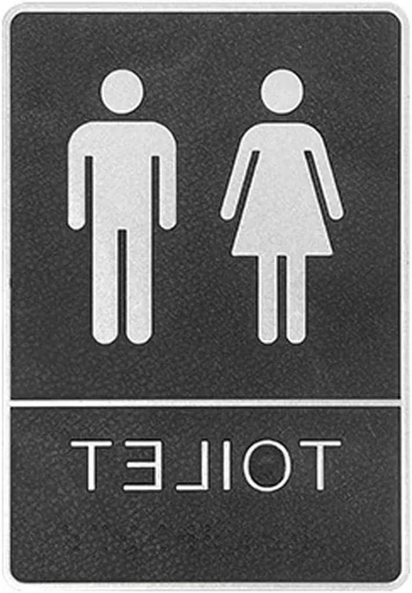 Toiletplaat - Badkamerbord - Locatie Aangeven - Zelfklevend - 10x10 mm - Zwart Bruin
