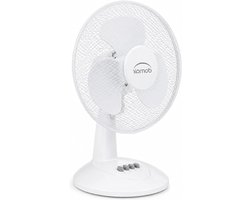 Tafelventilator - Persoonlijke Koeler - Kamertemperatuur Regelen - Verstelbare Kanteling - 40 cm - Wit