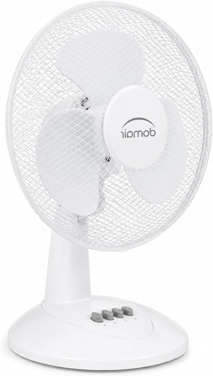 Tafelventilator - Persoonlijke Koeler - Kamertemperatuur Regelen - Verstelbare Kanteling - 40 cm - Wit