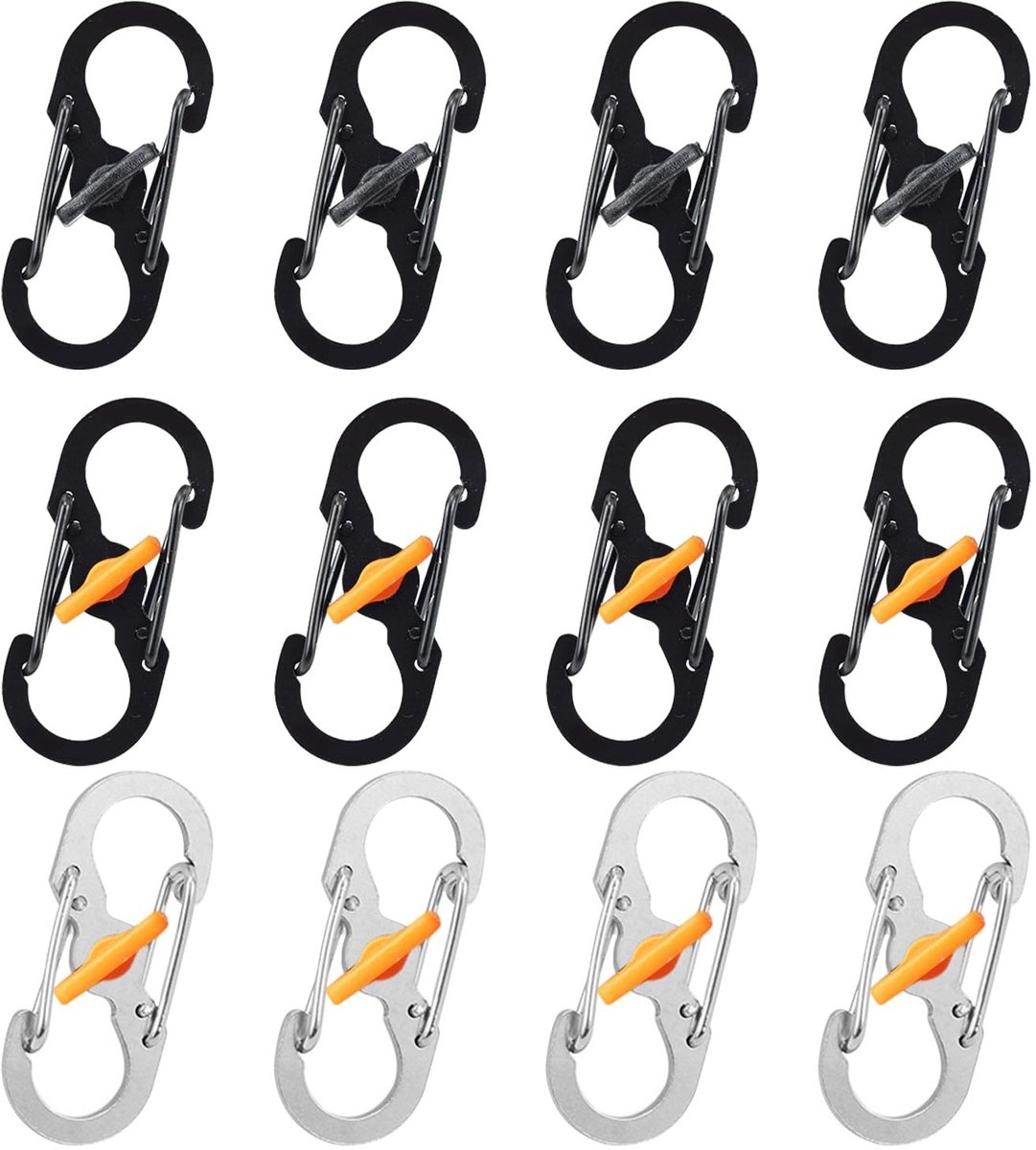 Dailygoods - Set van 12 Mini-Karabijnhaken voor Diefstalbeveiliging