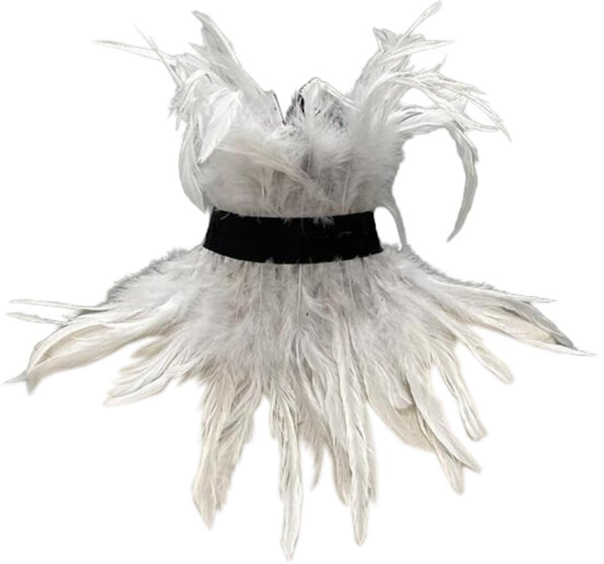 Dailygoods - Natuurlijke Veer Halsband voor Verkleedaccessoires