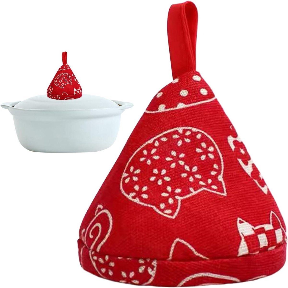 Pannenlap - Ovenwanten - Koken en Grillen - Antislip Bescherming - 12 x 95 cm - Rood